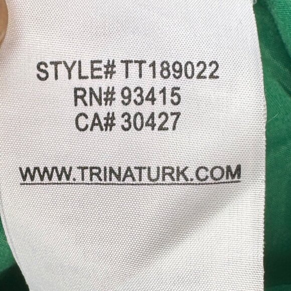 Trina Turk Palm Colony Dress Green Floral Lace Cocktail Party Dinner Nwot 2XL - Picture 12 of 13